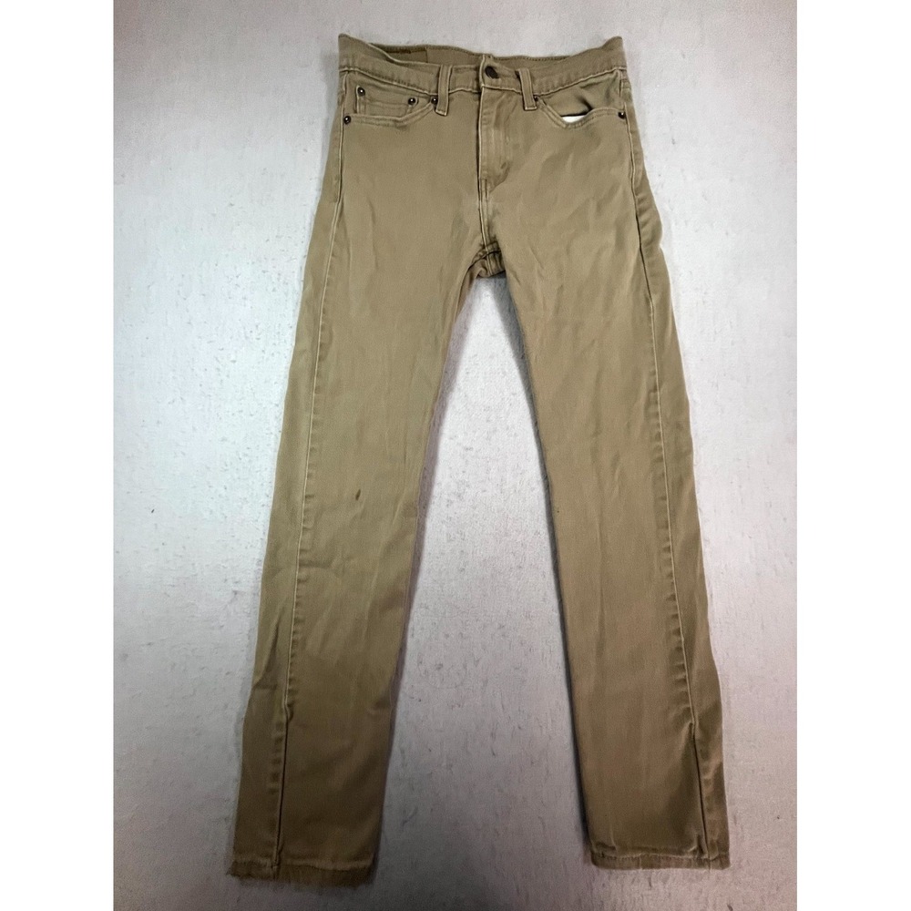 Levi's 511 Slim Fit Jeans Mens 29x32 Tan Khaki Cotton Stretch Logo Straight Leg